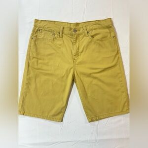 LEVI'S 508 Mustard Yellow Flat Front Shorts size 34